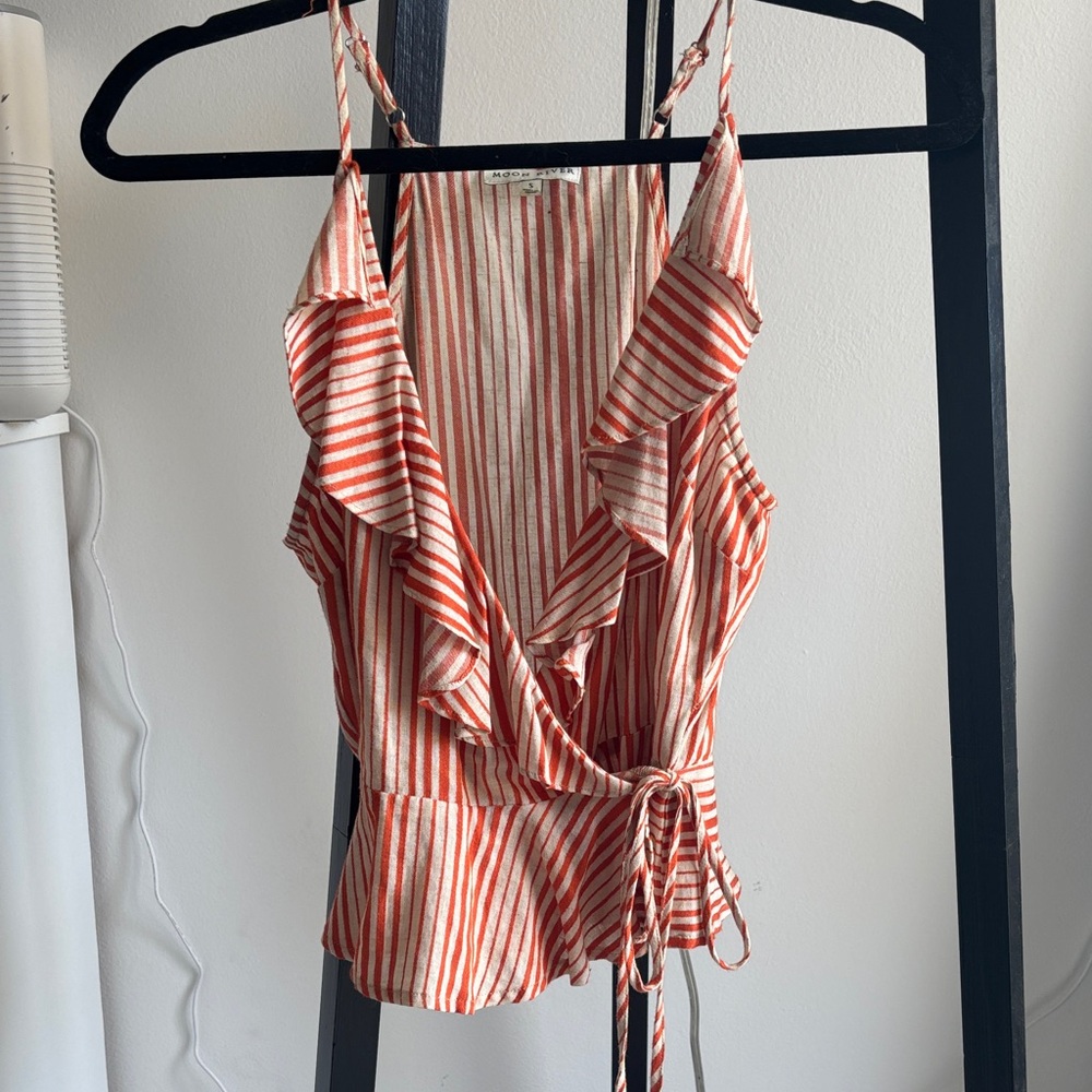 Orange and White Striped Camisole